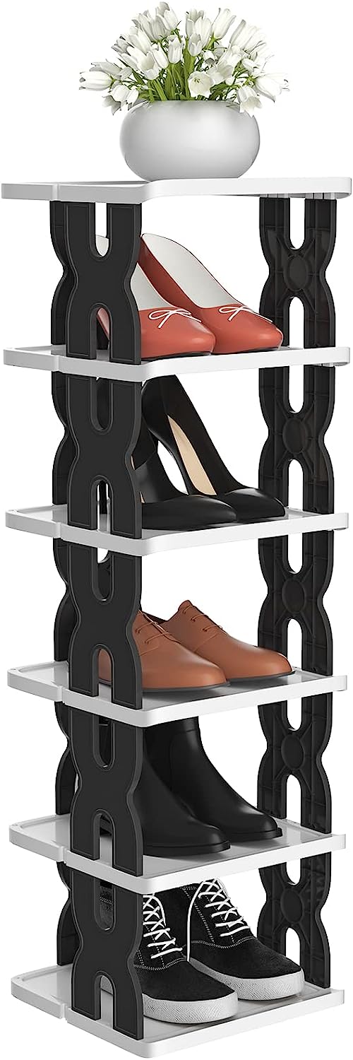 6 Tier Narrow Shoe Rack, Small Vertical Shoe Stand, [...]