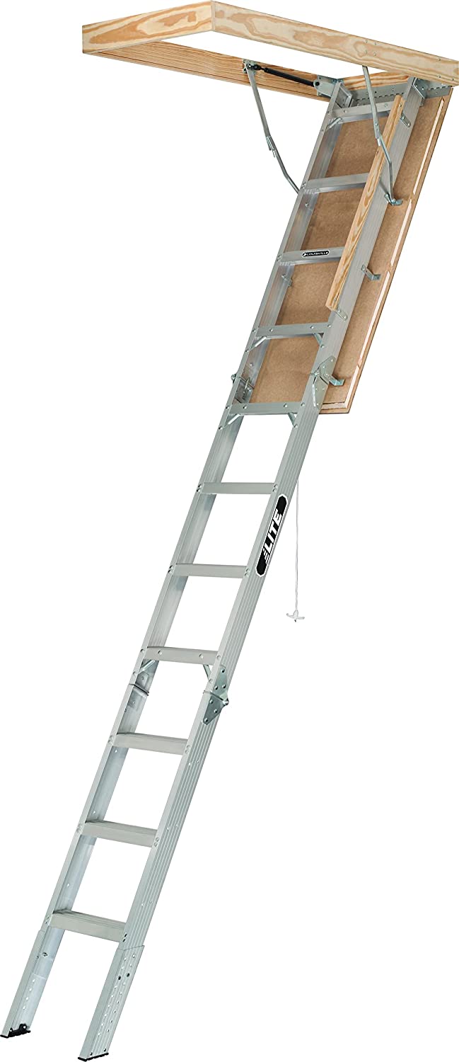 LITE Aluminum Attic Ladder, 375-pound Capacity, 25 [...]