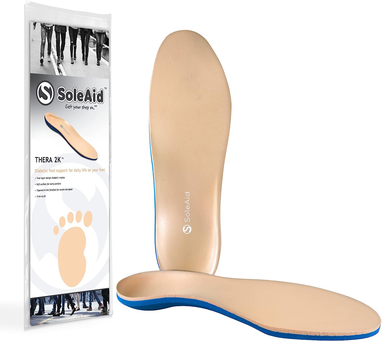 SoleAid Thera2K, 2-Layer Diabetic Insoles - Light [...]