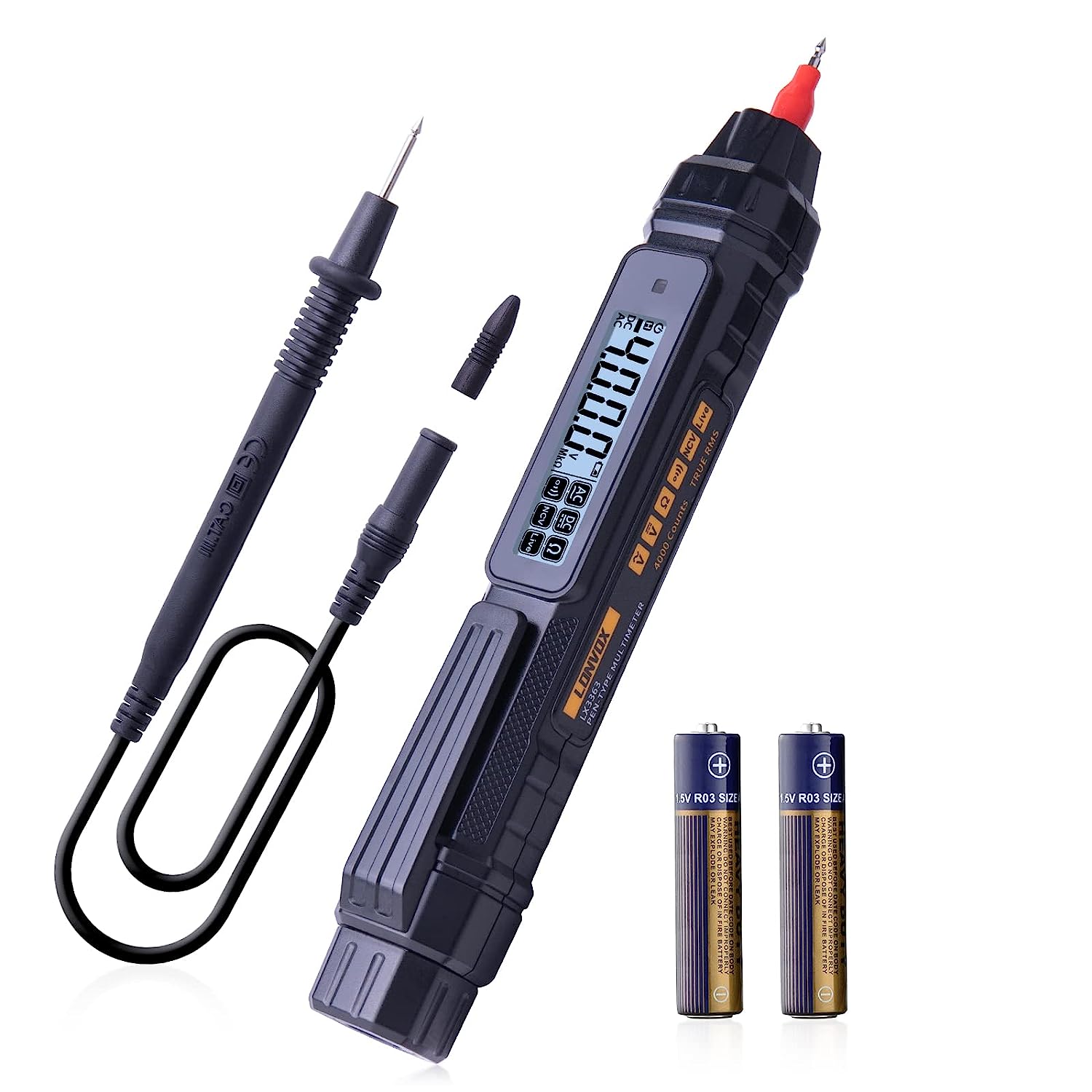 Multimeter, LONVOX Voltage Tester, 4000 Counts Pen [...]