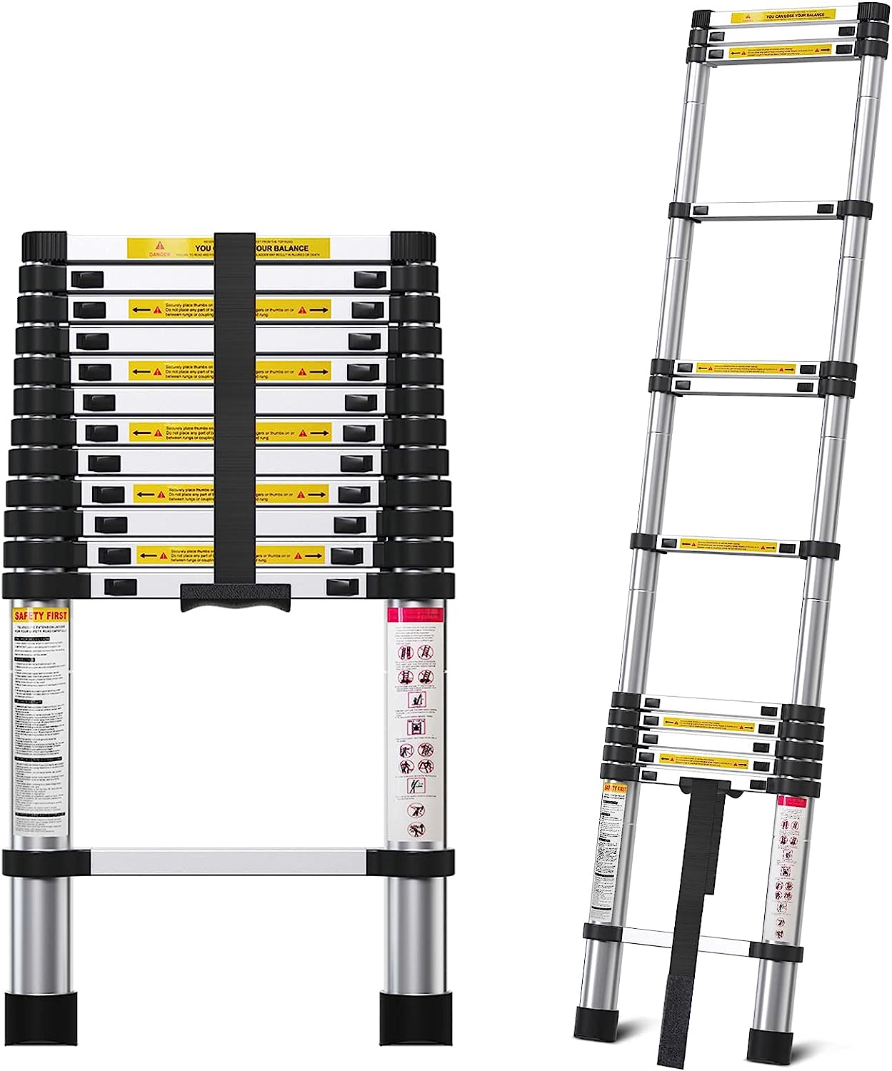 MGENLONG 12.5FT Telescoping Ladder- Multi-Purpose [...]