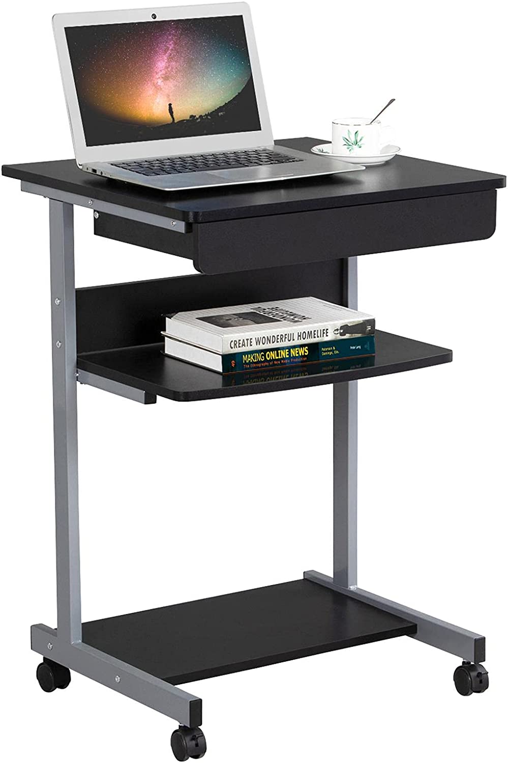 Topeakmart Mobile Compact Computer Desk Cart for Small [...]