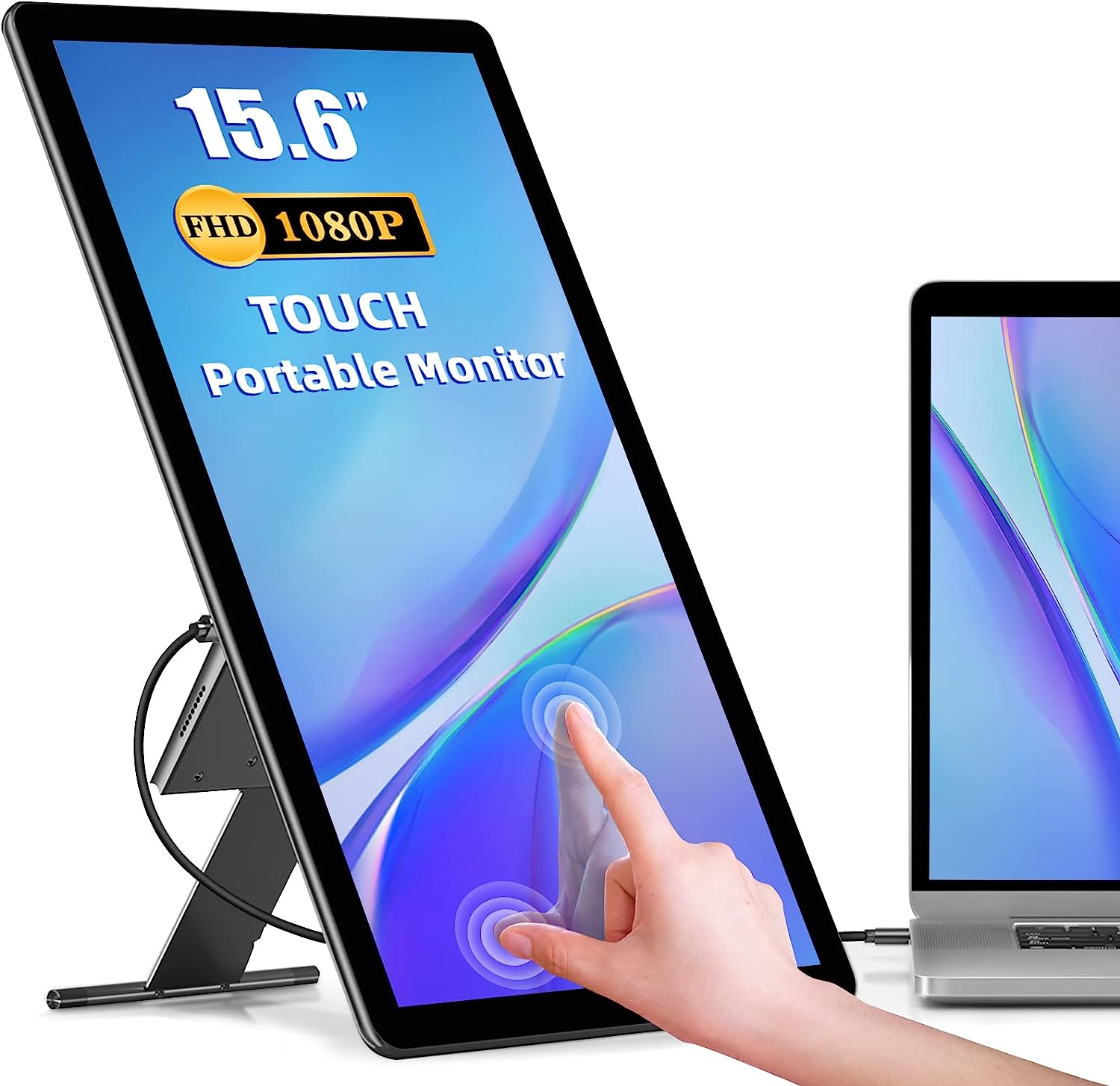 Portable Monitor Touchscreen Kickstand, 15.6