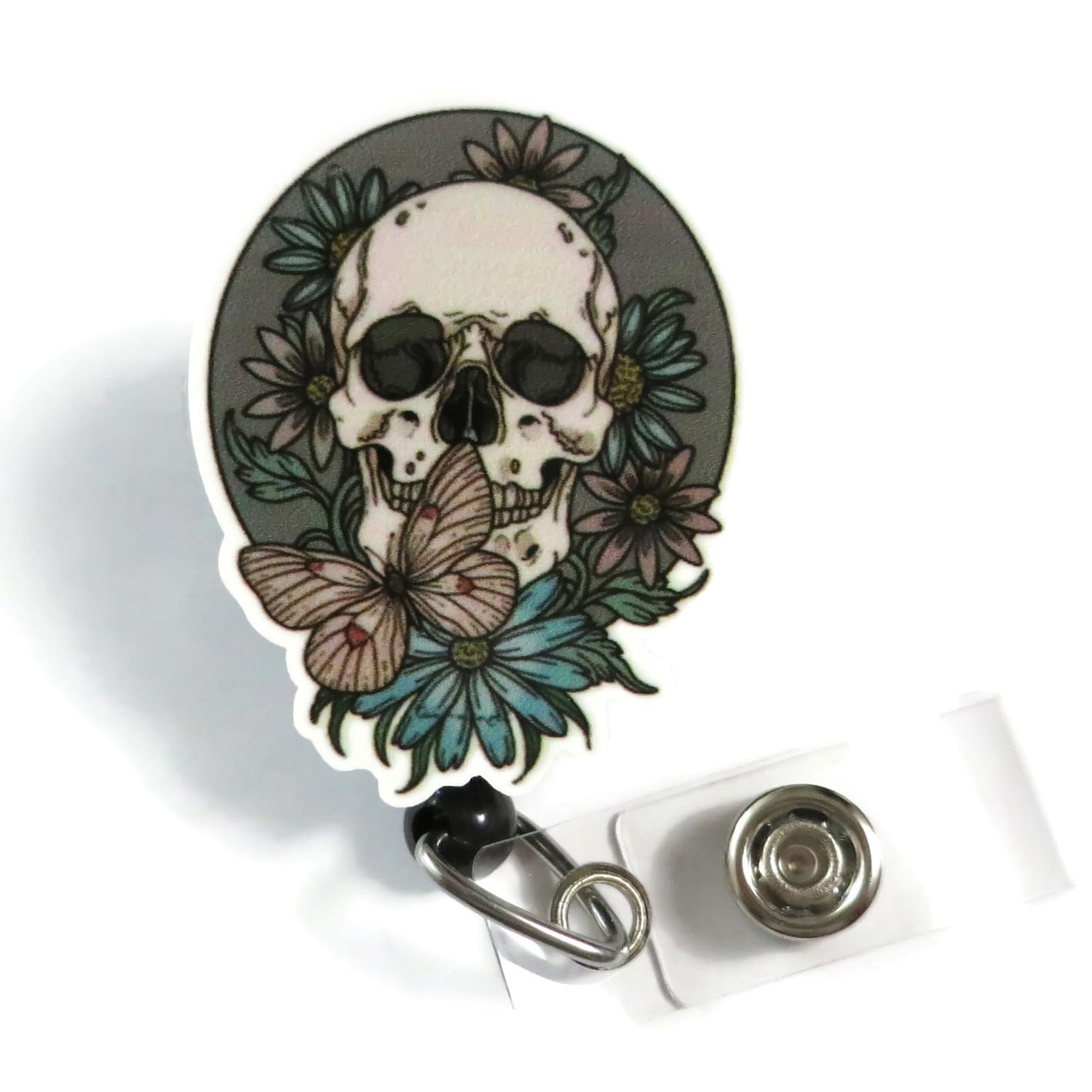 X-Ray Tech Badge Reel, Floral Skull Badge Reel, X-Ray [...]
