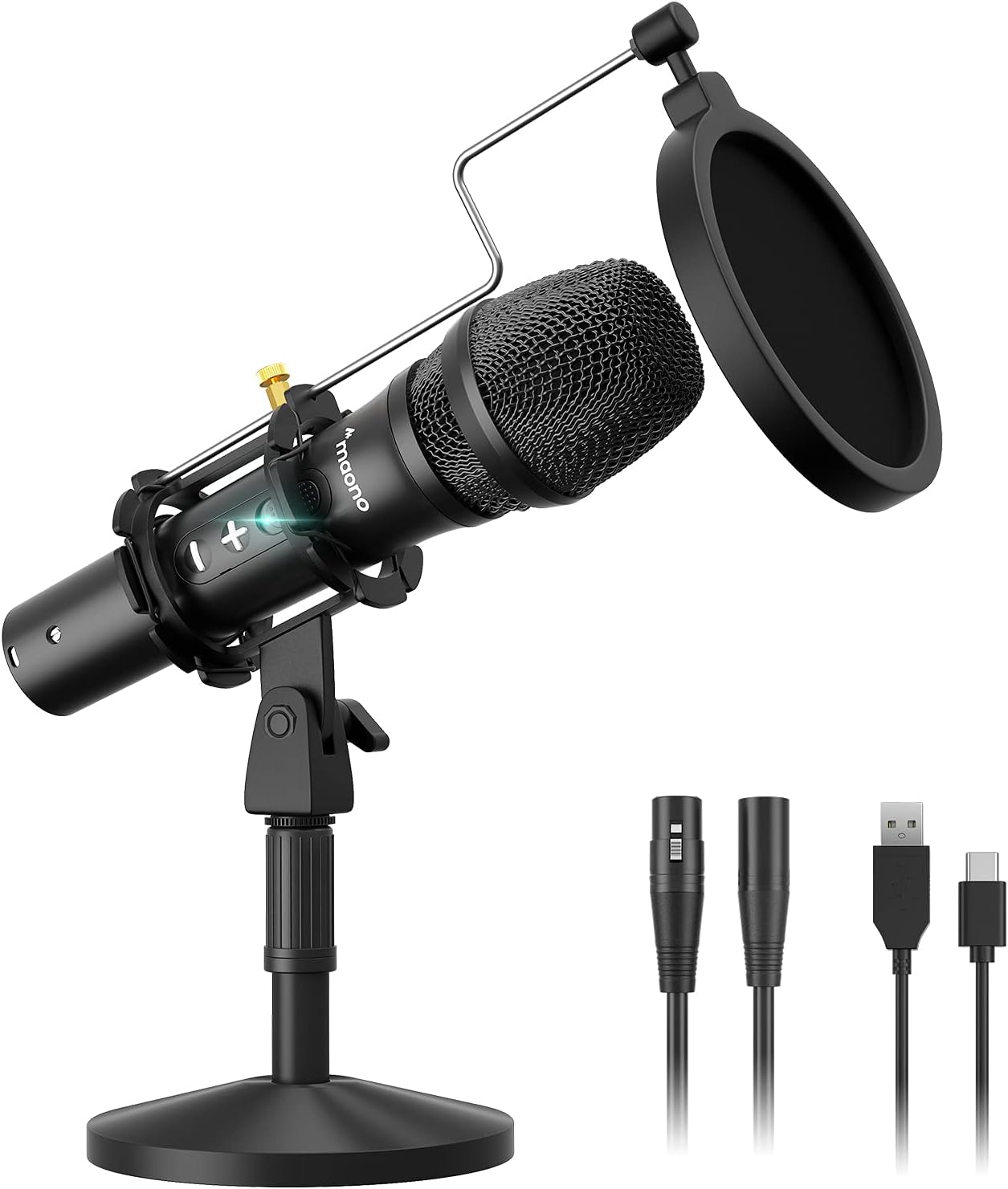 MAONO USB/XLR Podcast Dynamic Microphone, Studio Mic [...]