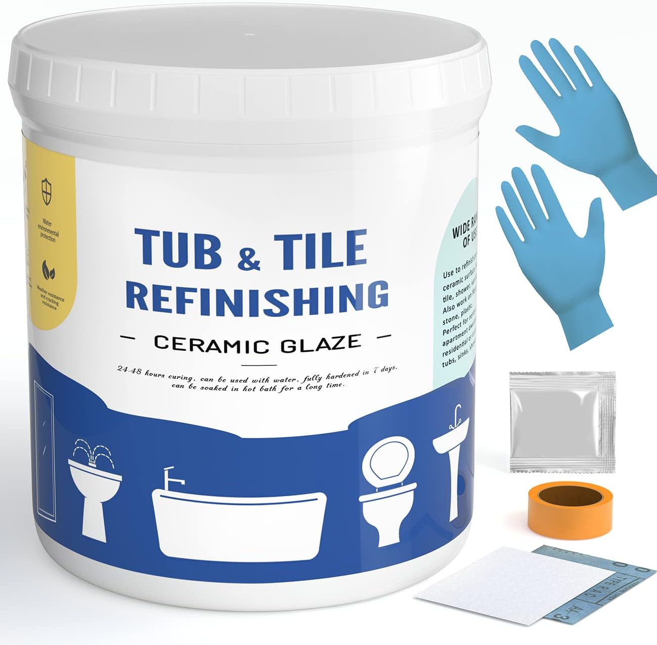 Tub and Tile Refinishing Kit DIY Bathtub and Household [...]