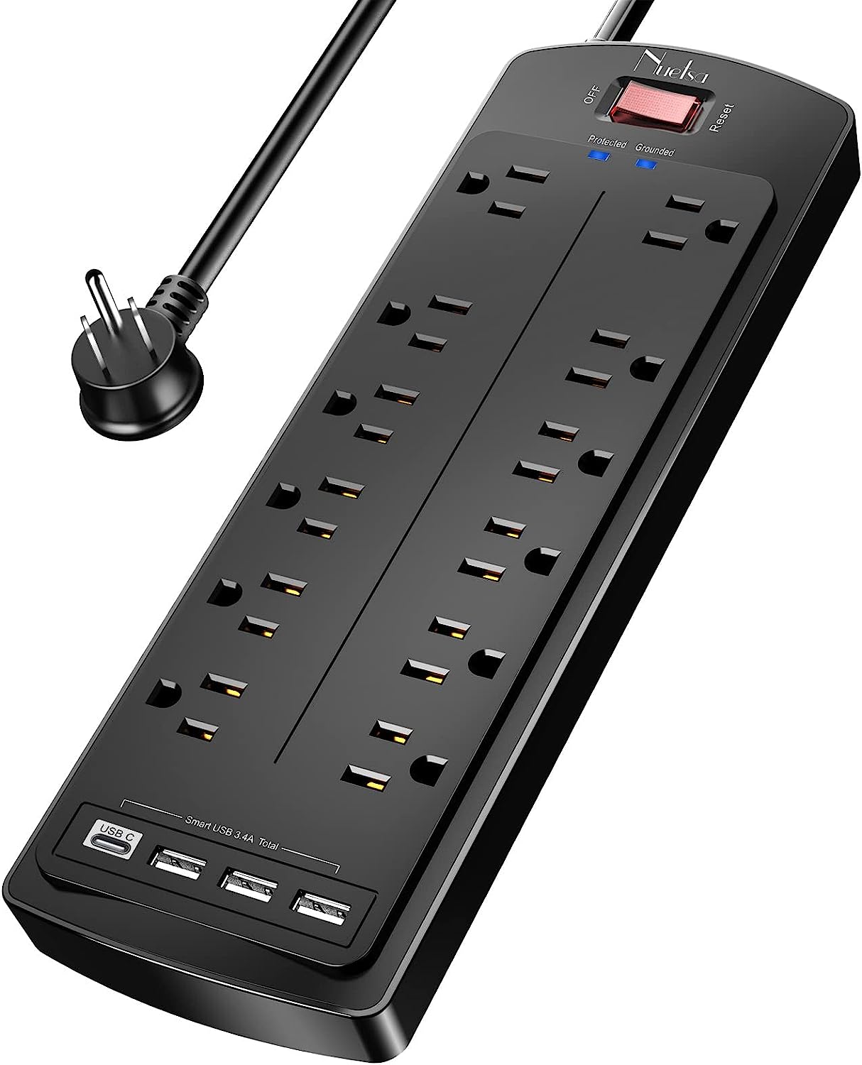 Power Strip, Nuetsa Surge Protector with 12 Outlets [...]