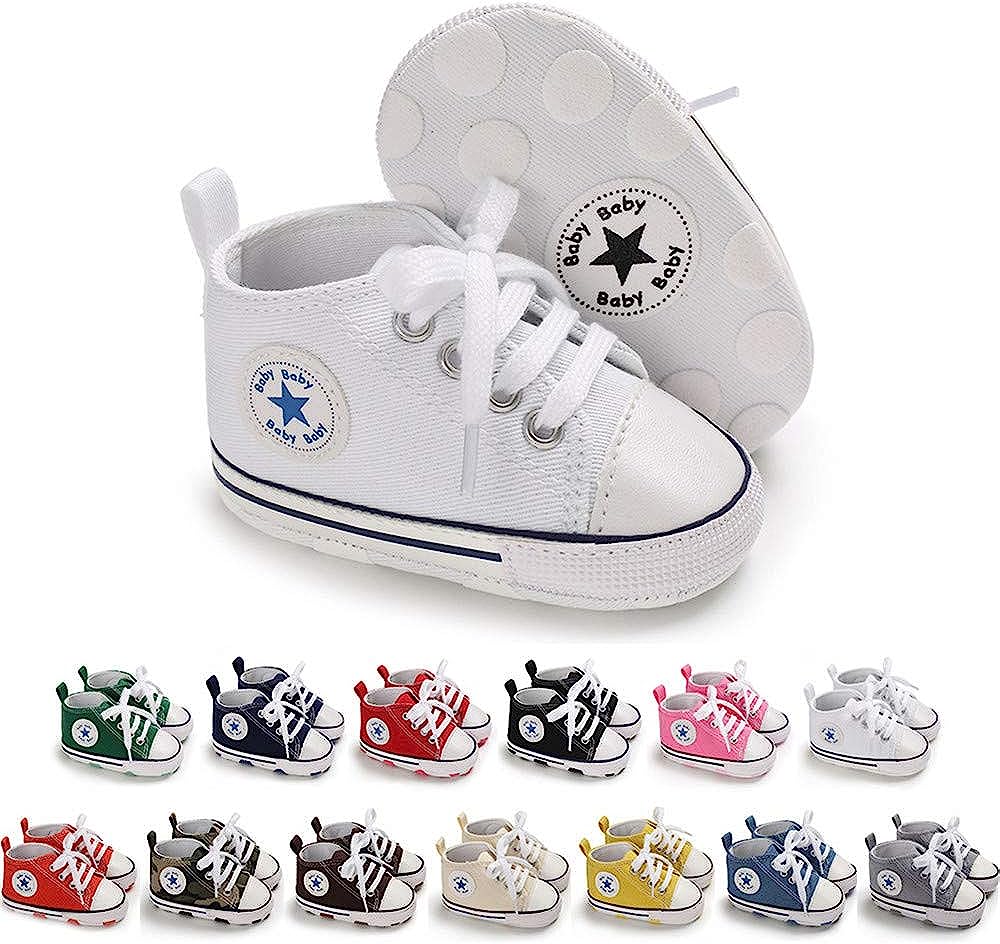 Meckior Baby Girls Boys Canvas Sneakers Soft Sole [...]