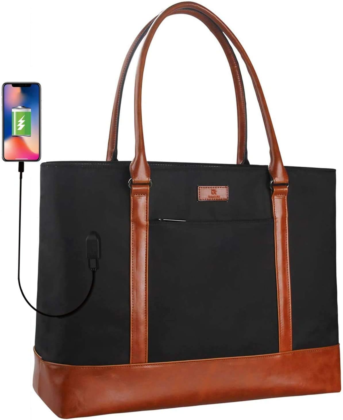 Woman Laptop Tote Bag,USB Teacher Bag Large Work Bag [...]