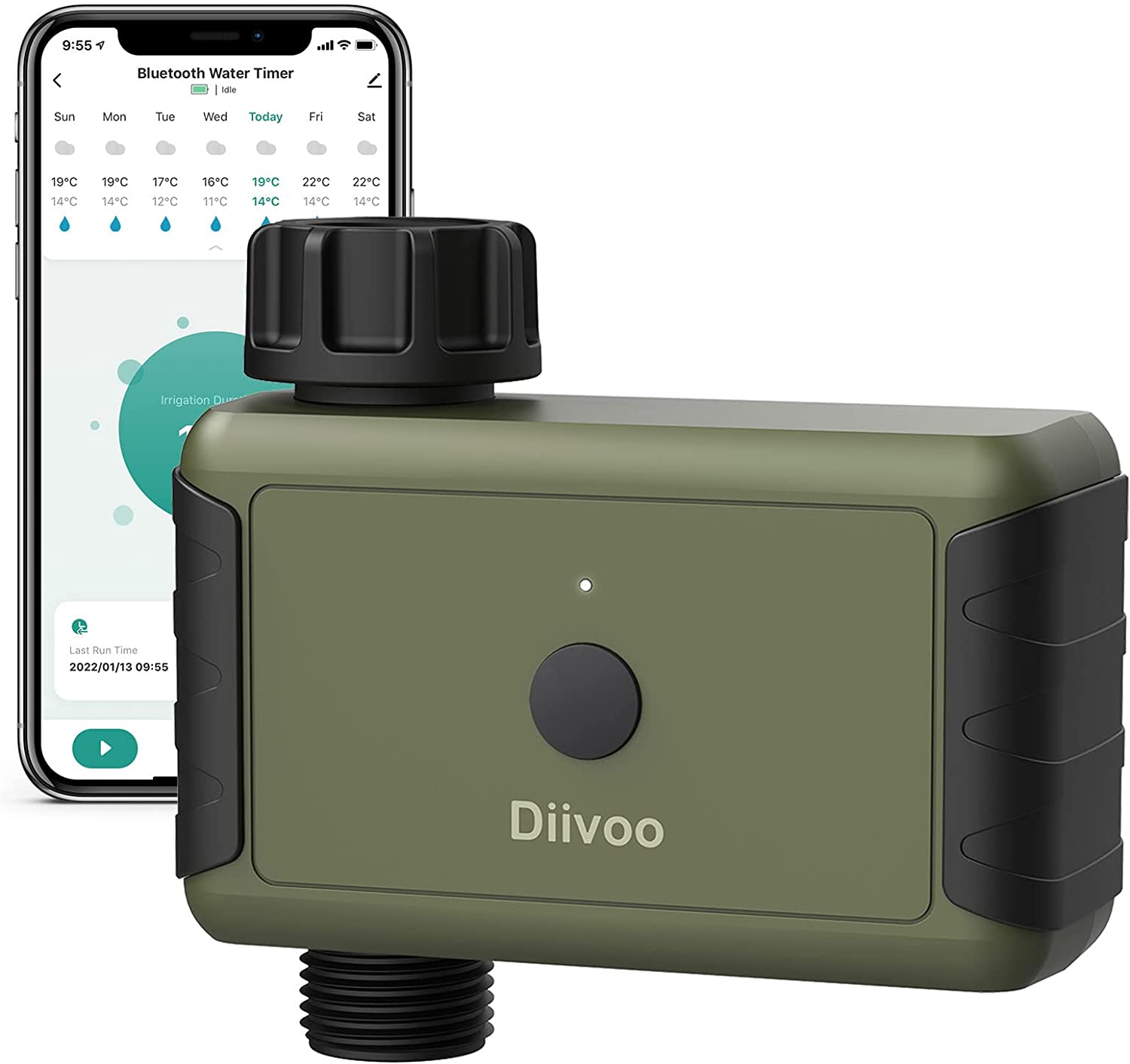 Bluetooth Sprinkler Timer, Diivoo Smart Water Timer [...]
