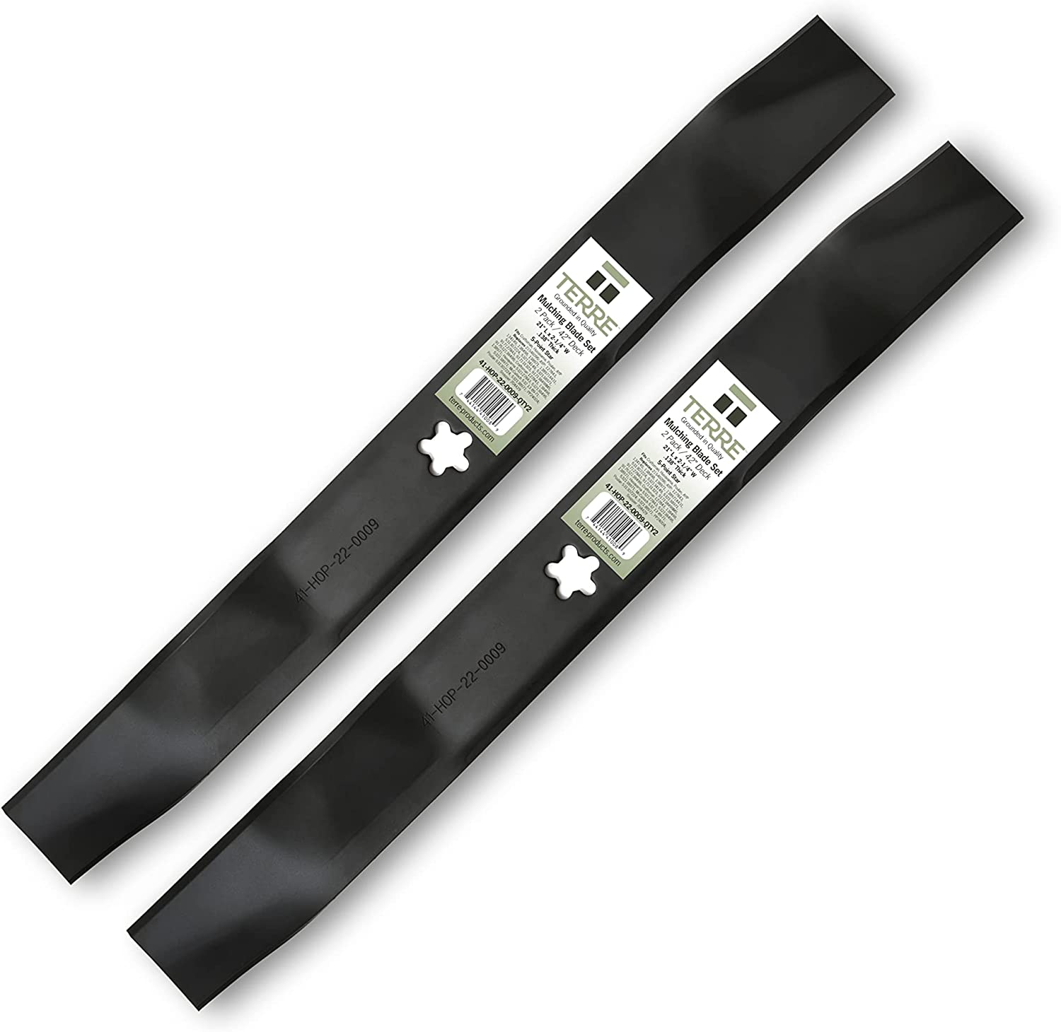 Terre Products, 2 Pack, Mulching Lawn Mower Blades, 42 [...]