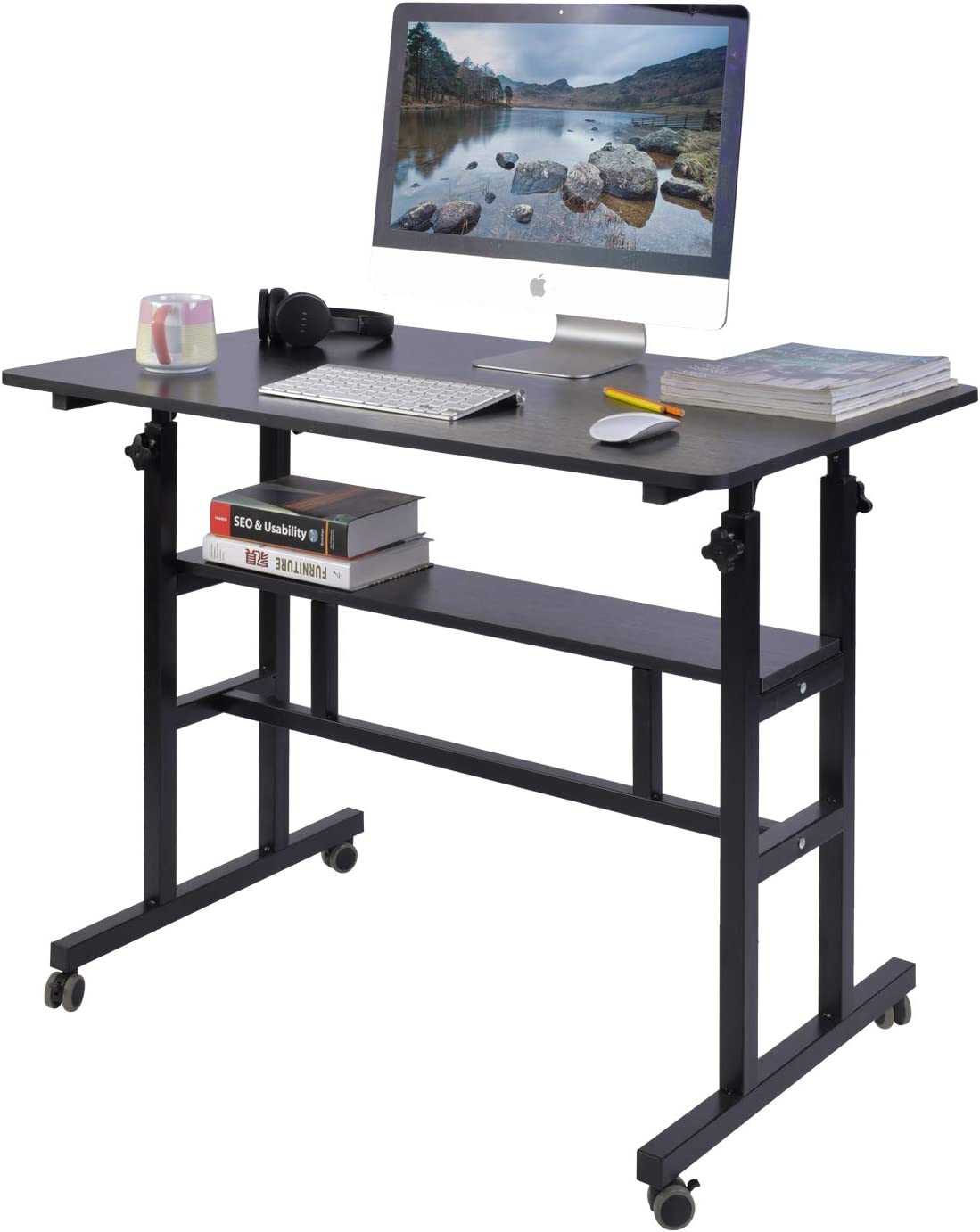 AIZ Mobile Standing Desk, Adjustable Computer Desk [...]
