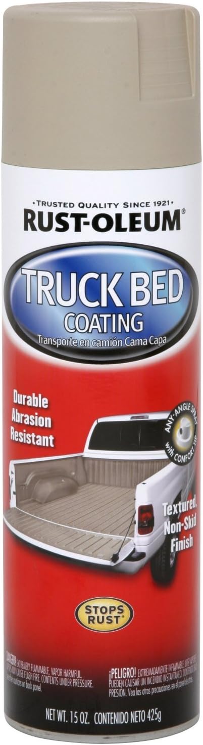 Rustoleum 253438 15 oz. Truck Bed Coating Spray, Tan 2 Pack