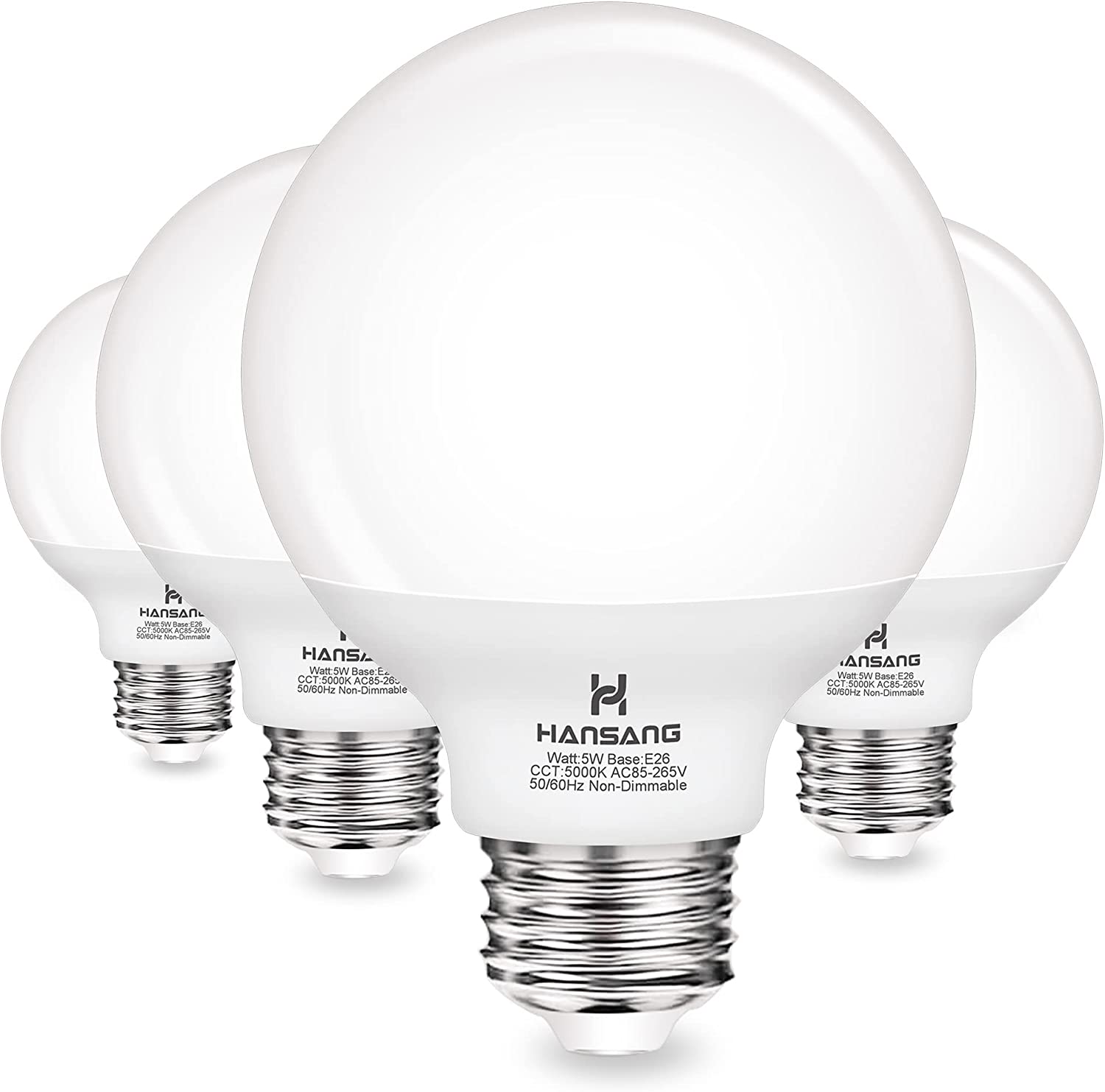 Hansang G25 LED Globe Light Bulbs, 60W Equivalent, [...]