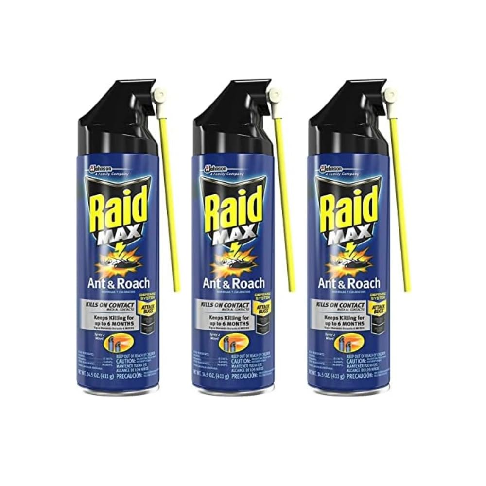 Raid Max Ant and Roach Spray (14.5 Ounce (Pack of 3))