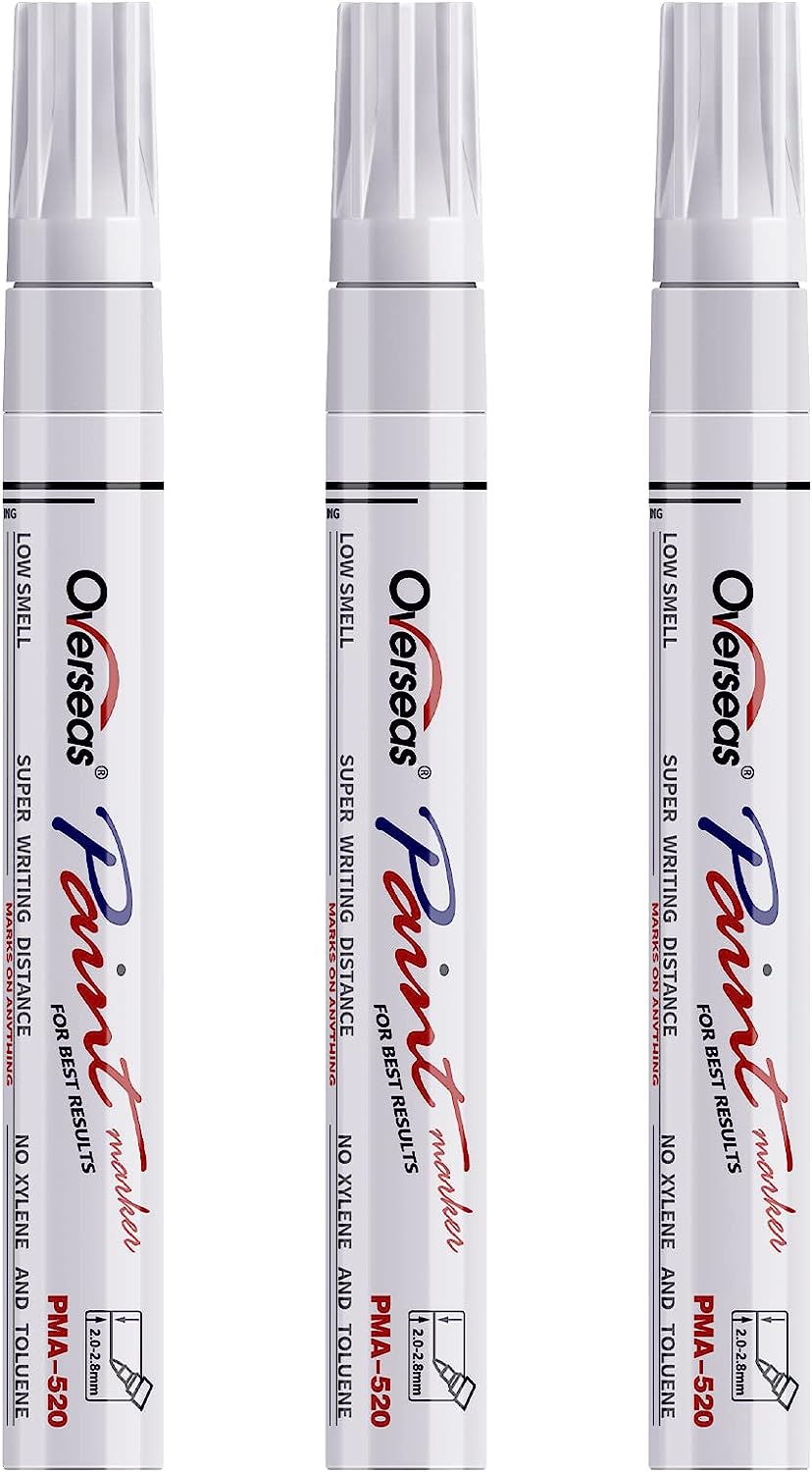 Permanent Paint Markers Pens - 3 Pack White Oil Based [...]