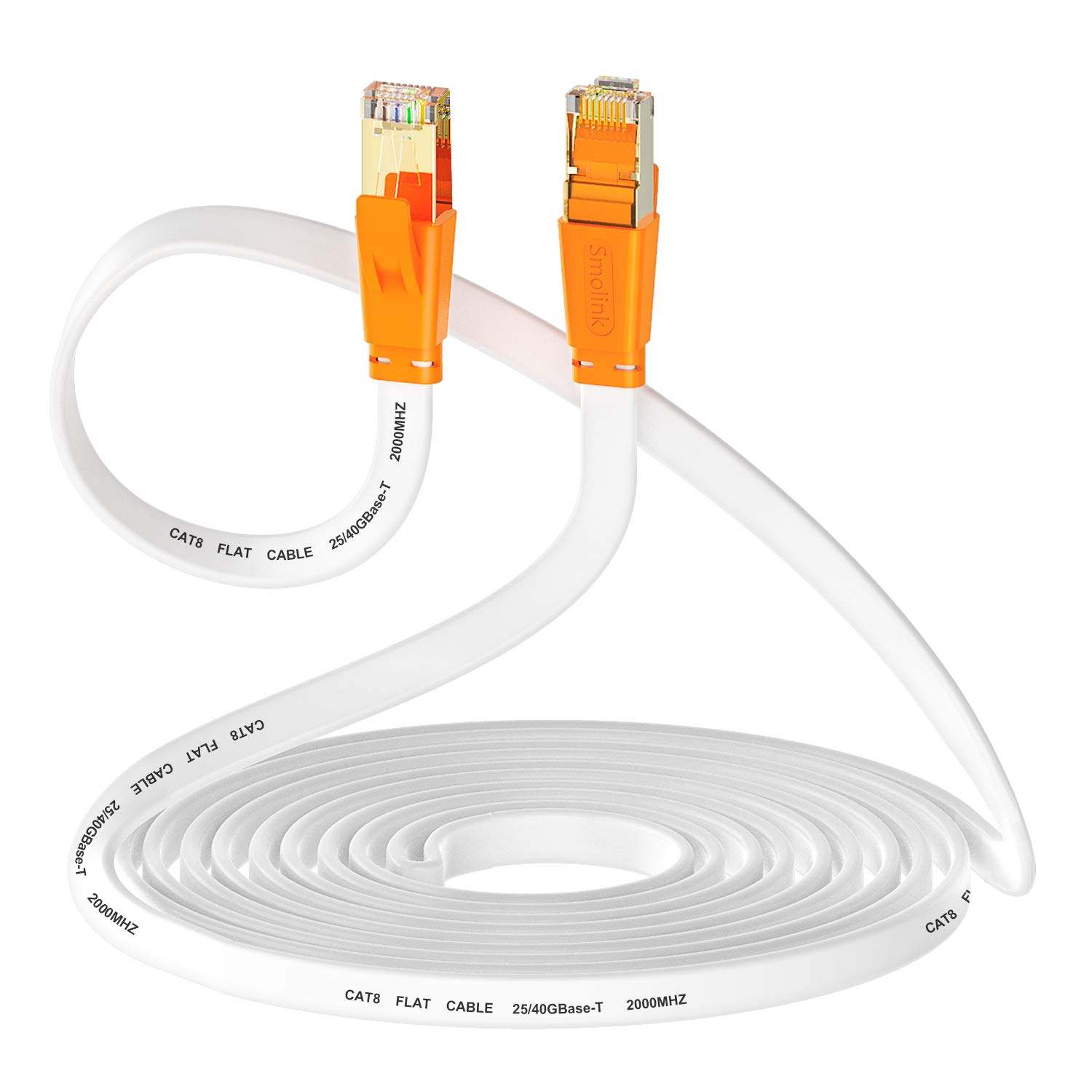 Smolink Cat 8 Ethernet Cable 15 ft, Cat8 Flat Internet [...]