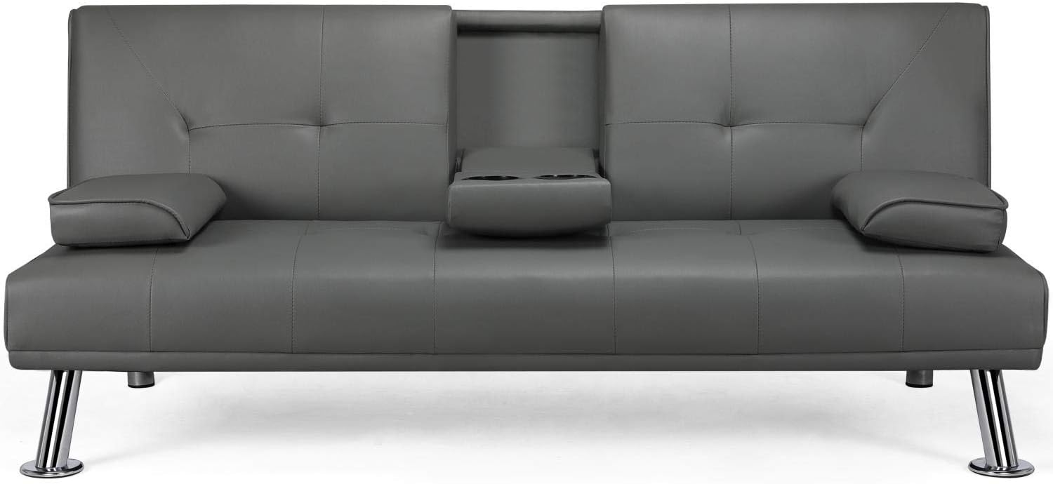 Topeakmart Adjustable Faux Leather Sofa Futon Modern [...]