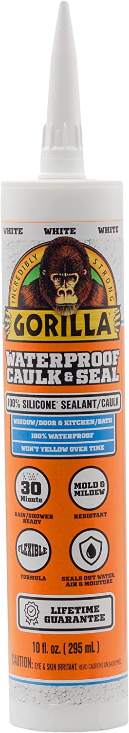 Gorilla Waterproof Caulk & Seal 100% Silicone Sealant, [...]