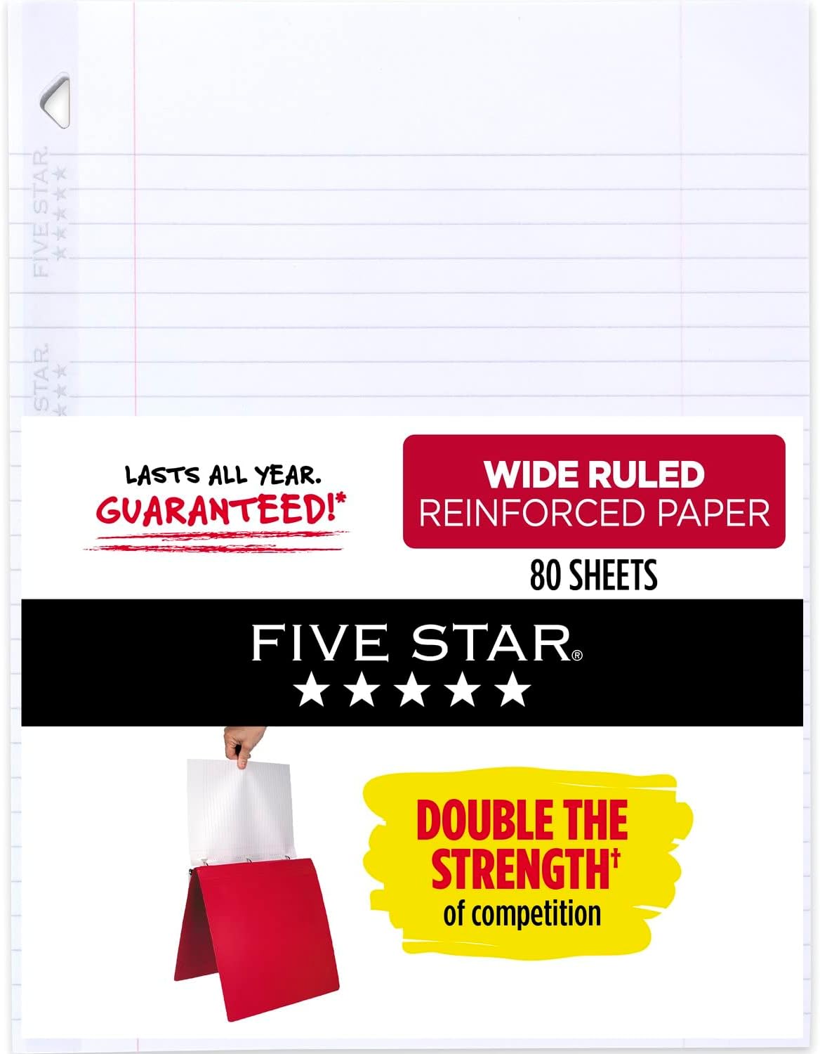 Five Star Loose Leaf Paper, 3 Hole Punch Notebook [...]