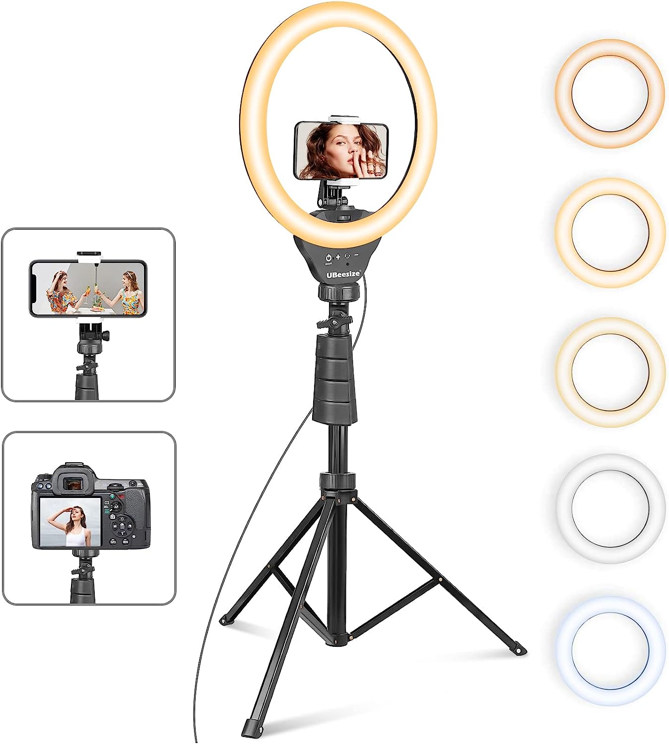 UBeesize 12’’ Selfie Ring Light with 62’’ Tripod Stand [...]