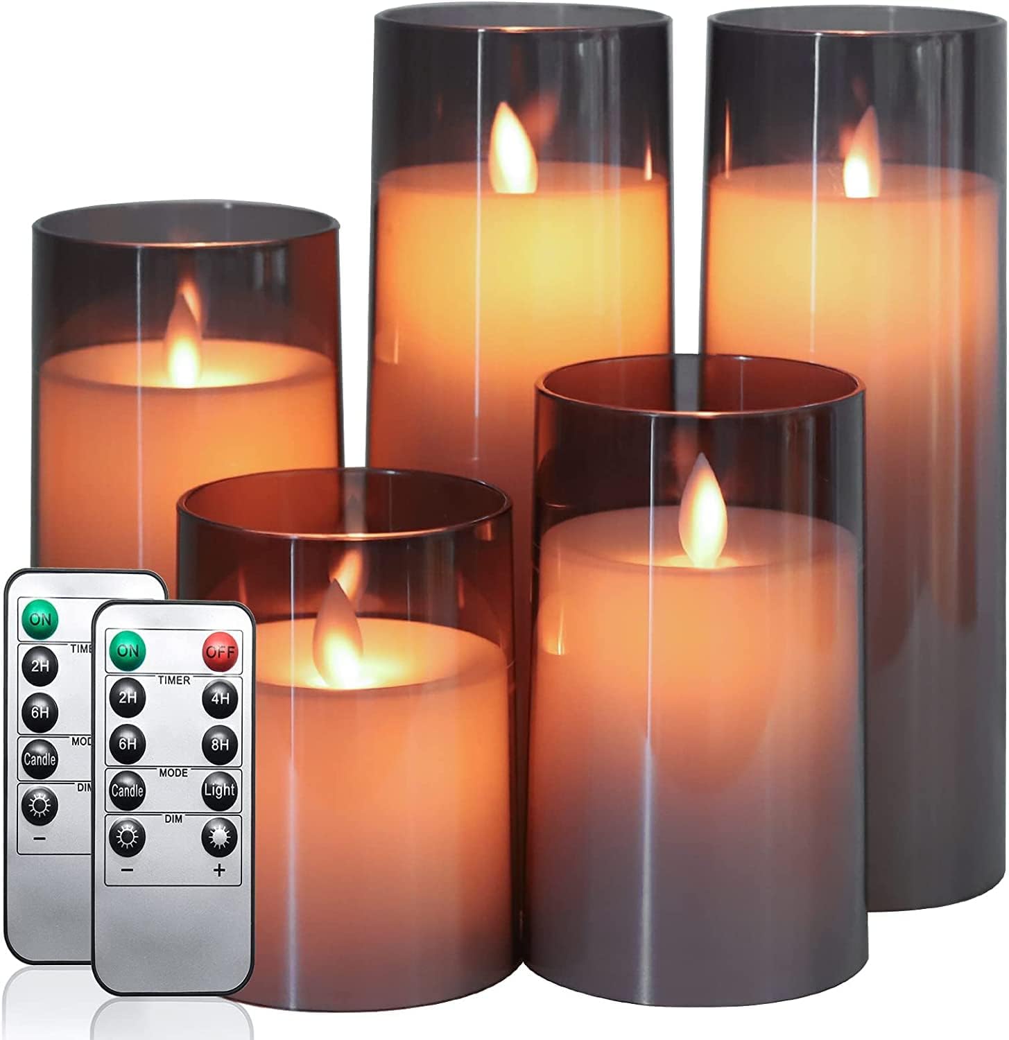 Grey LED Flickering Flameless Candles Battery Operated [...]