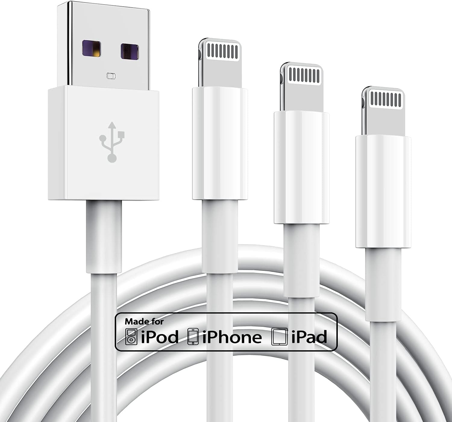 3 Pack Apple MFi Certified Charger Cable 6ft, [...]