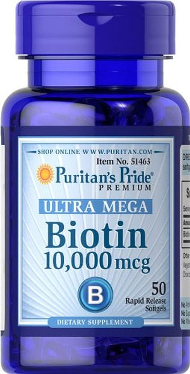 Puritan's Pride Ultra Mega Biotin 10000 Mcg 50 Count