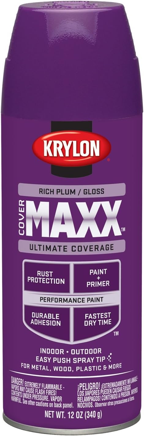 Krylon K09137000 COVERMAXX Spray Paint, Gloss Rich [...]