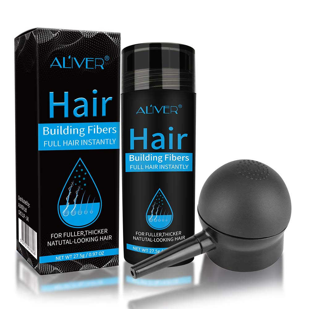Aliver Fibers for Thinning Hair & Spray - Black - 27.5 [...]