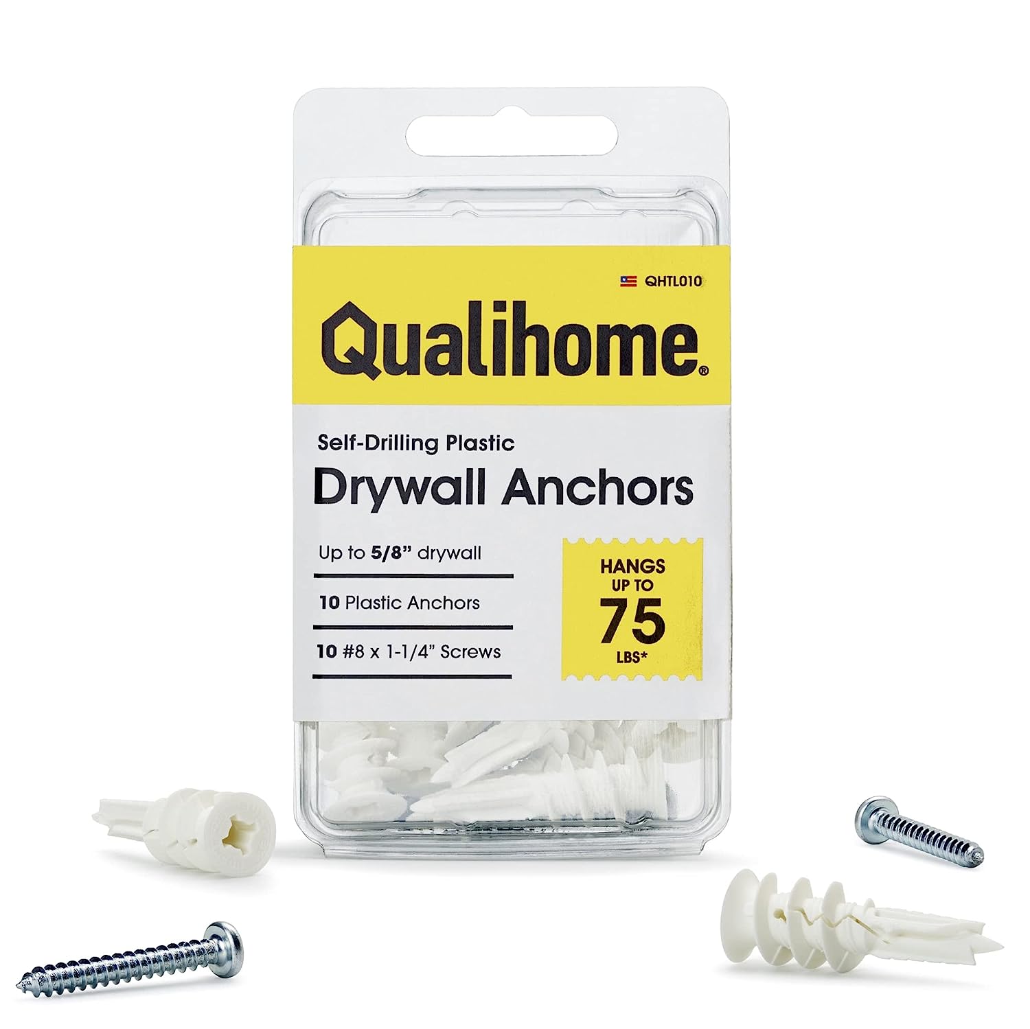 #8 Self Drilling Drywall Plastic Anchors with Screws - [...]