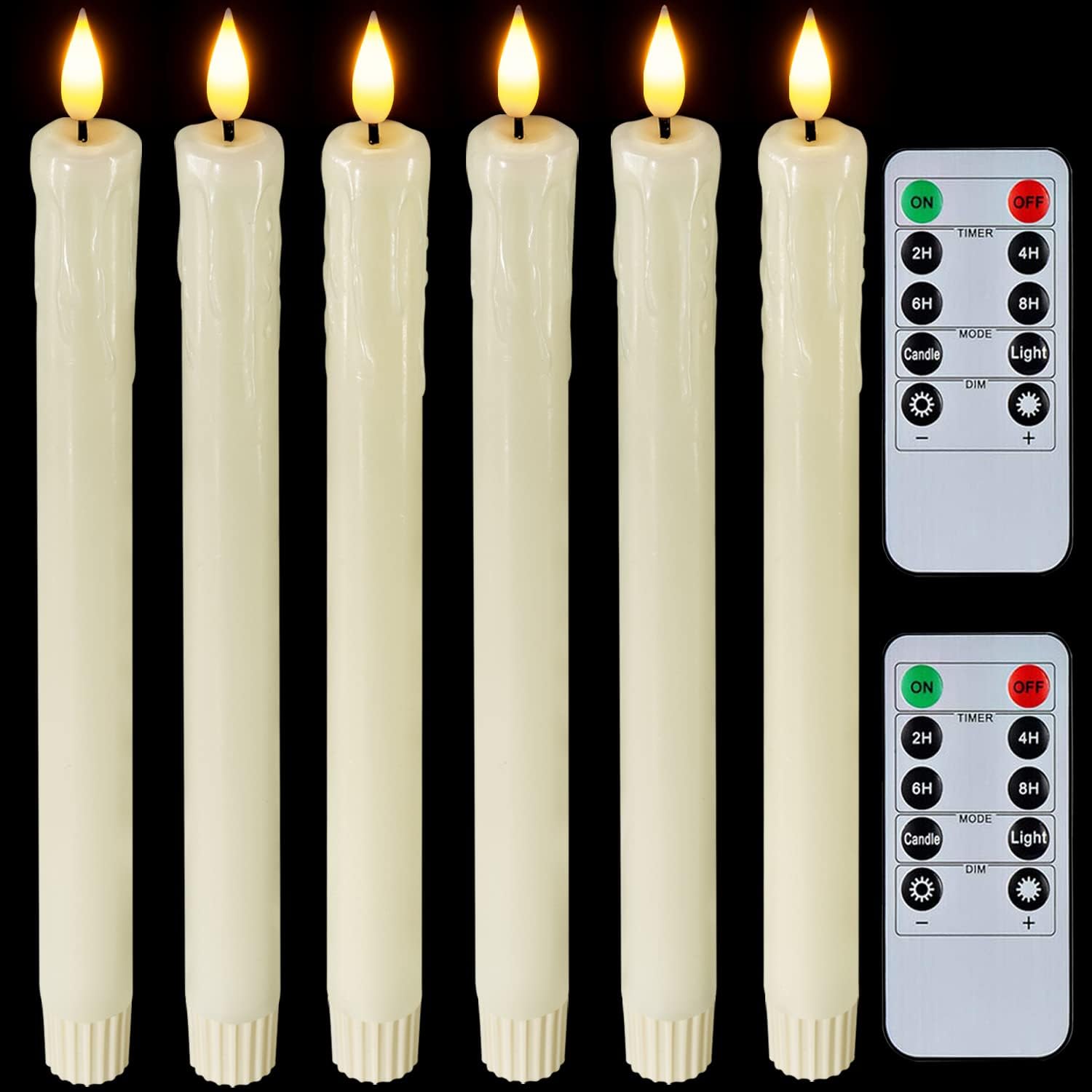 Homemory Real Wax LED Flameless Taper Candles with [...]