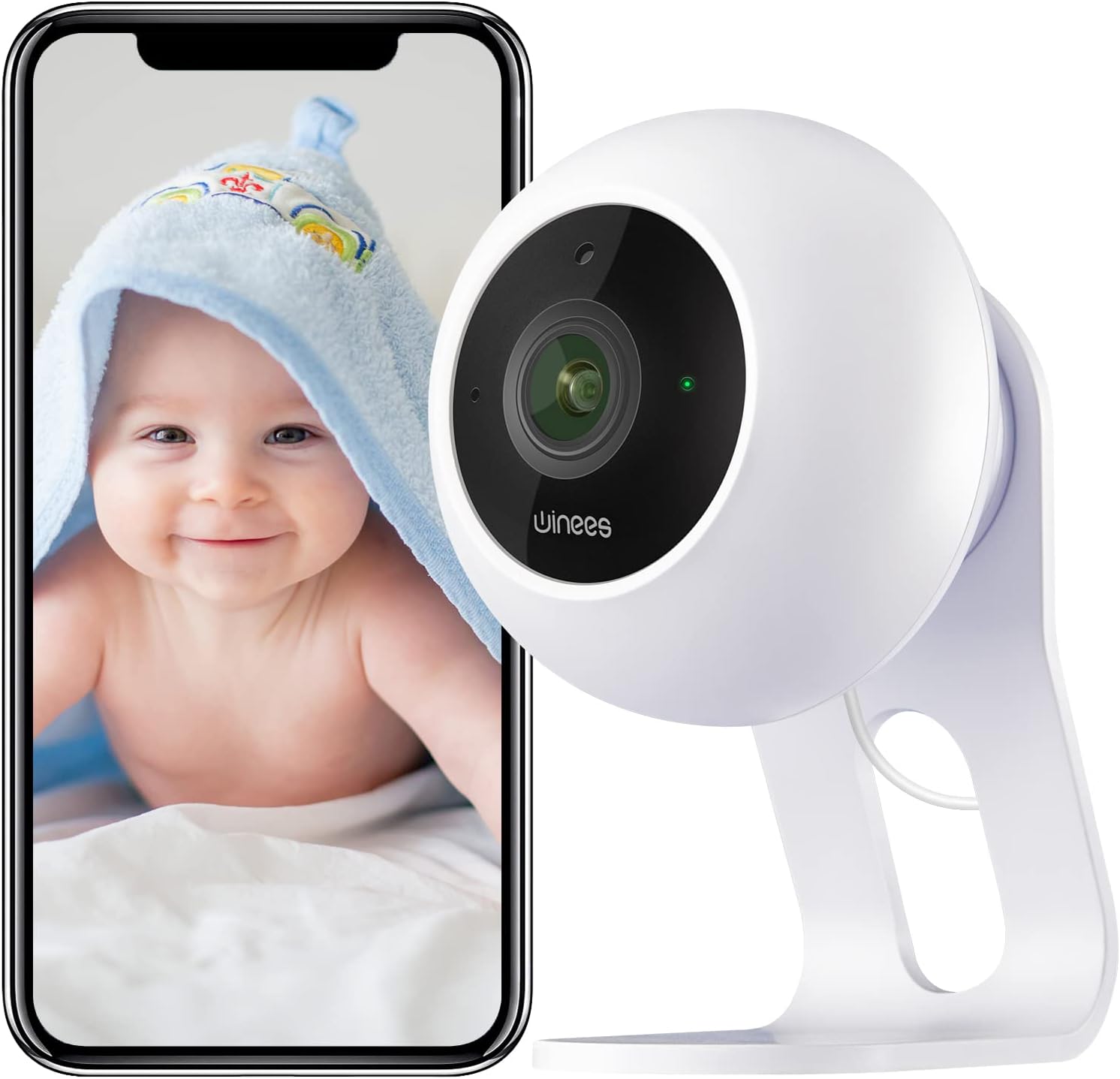 winees Baby Monitor, 1080p Indoor Secuirty Camera Wi- [...]