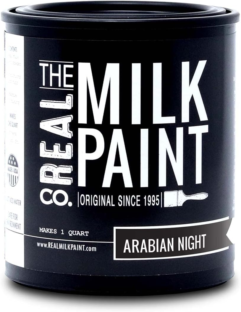 Real Milk Paint (Quart (32 oz), Black Wood Paint for [...]