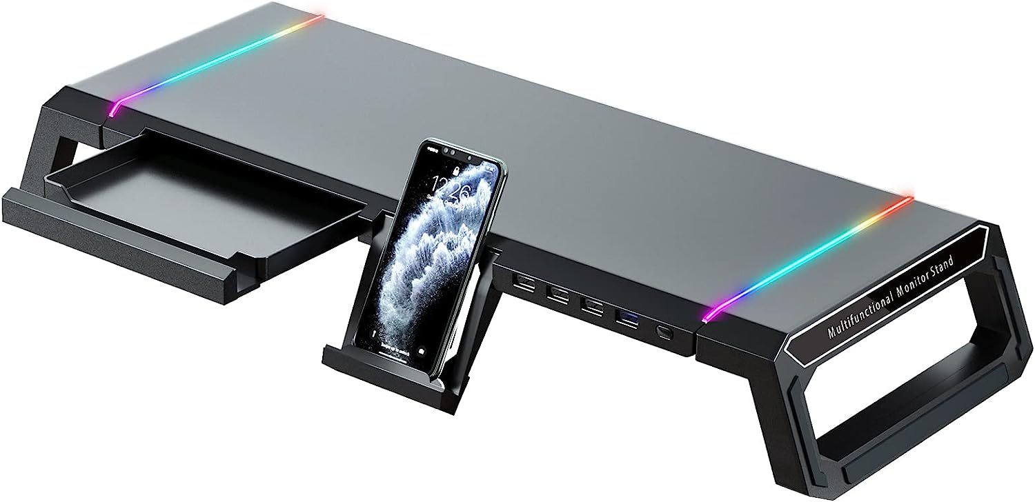 KYOLLY RGB Gaming Computer Monitor Stand Riser with [...]