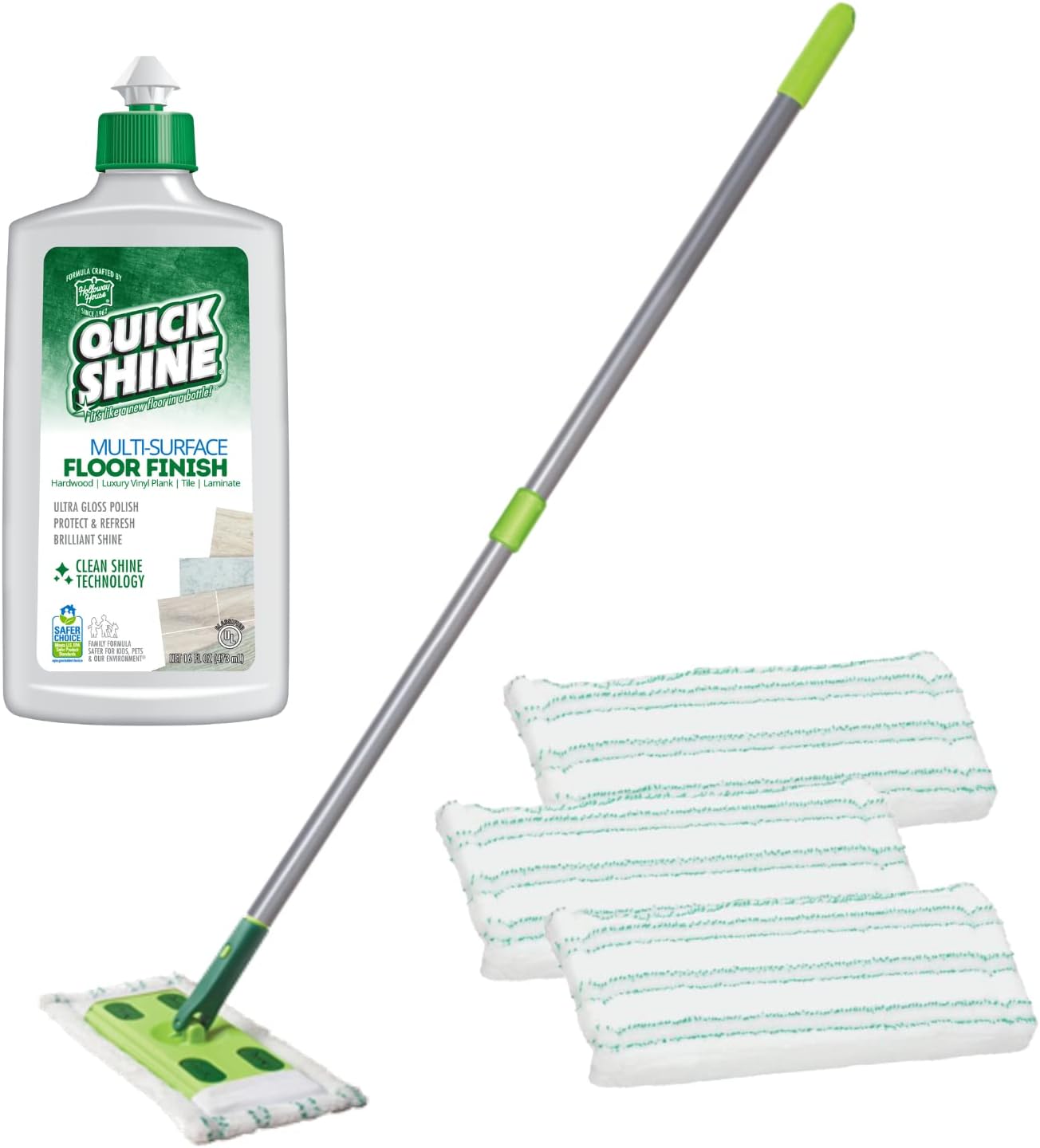 Quick Shine Sustainable Hard Surface Floor Mop Kit [...]