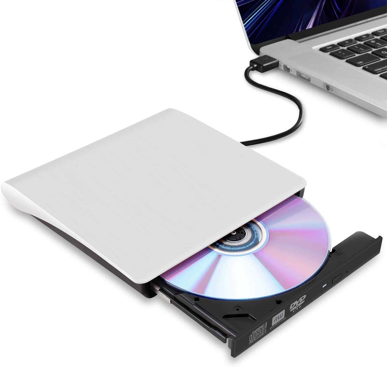 Hcsunfly External CD/DVD Drive for Laptop, USB 3.0 [...]