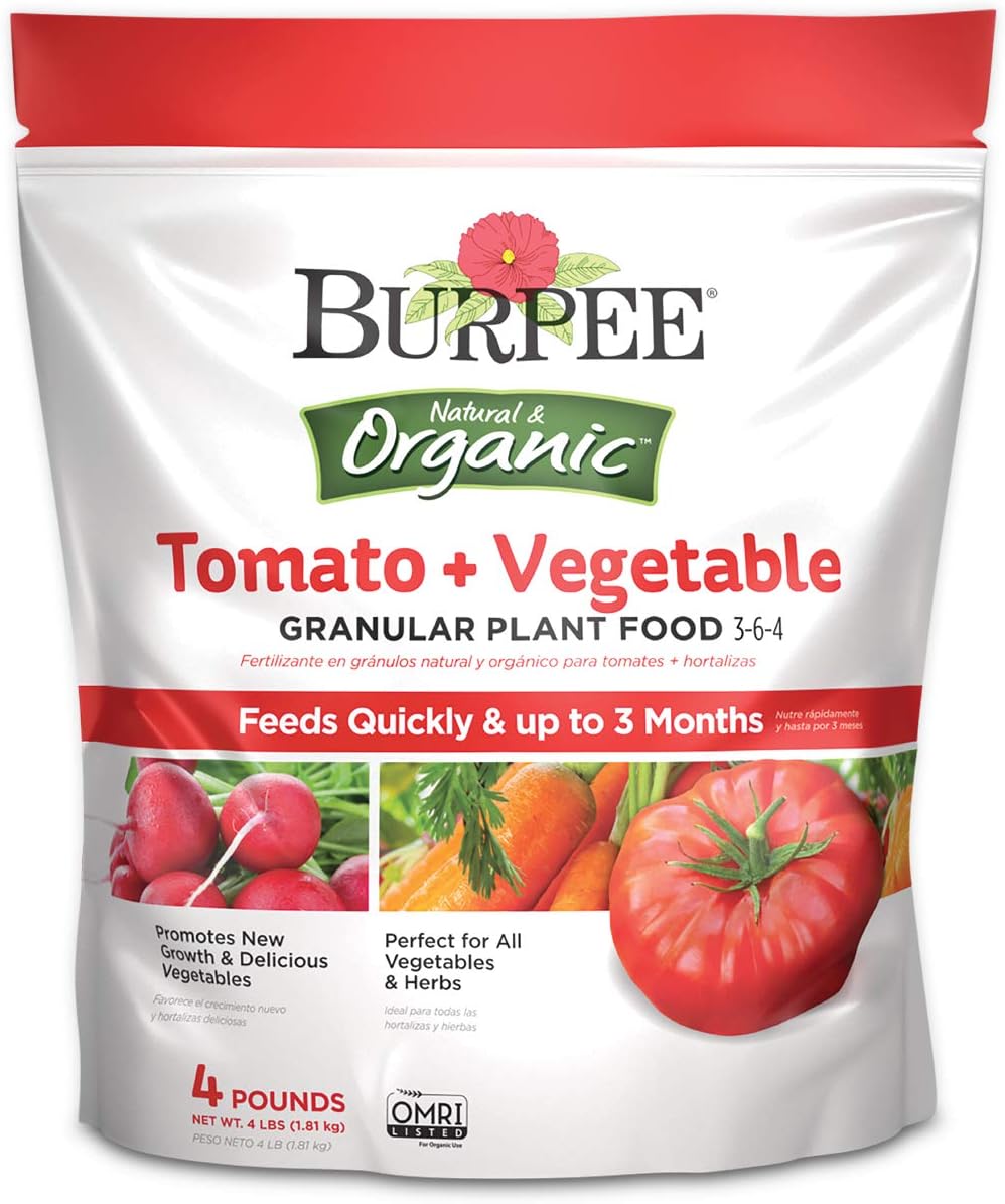 Burpee Organic Tomato & Vegetable Granular Plant Food, 4 lb