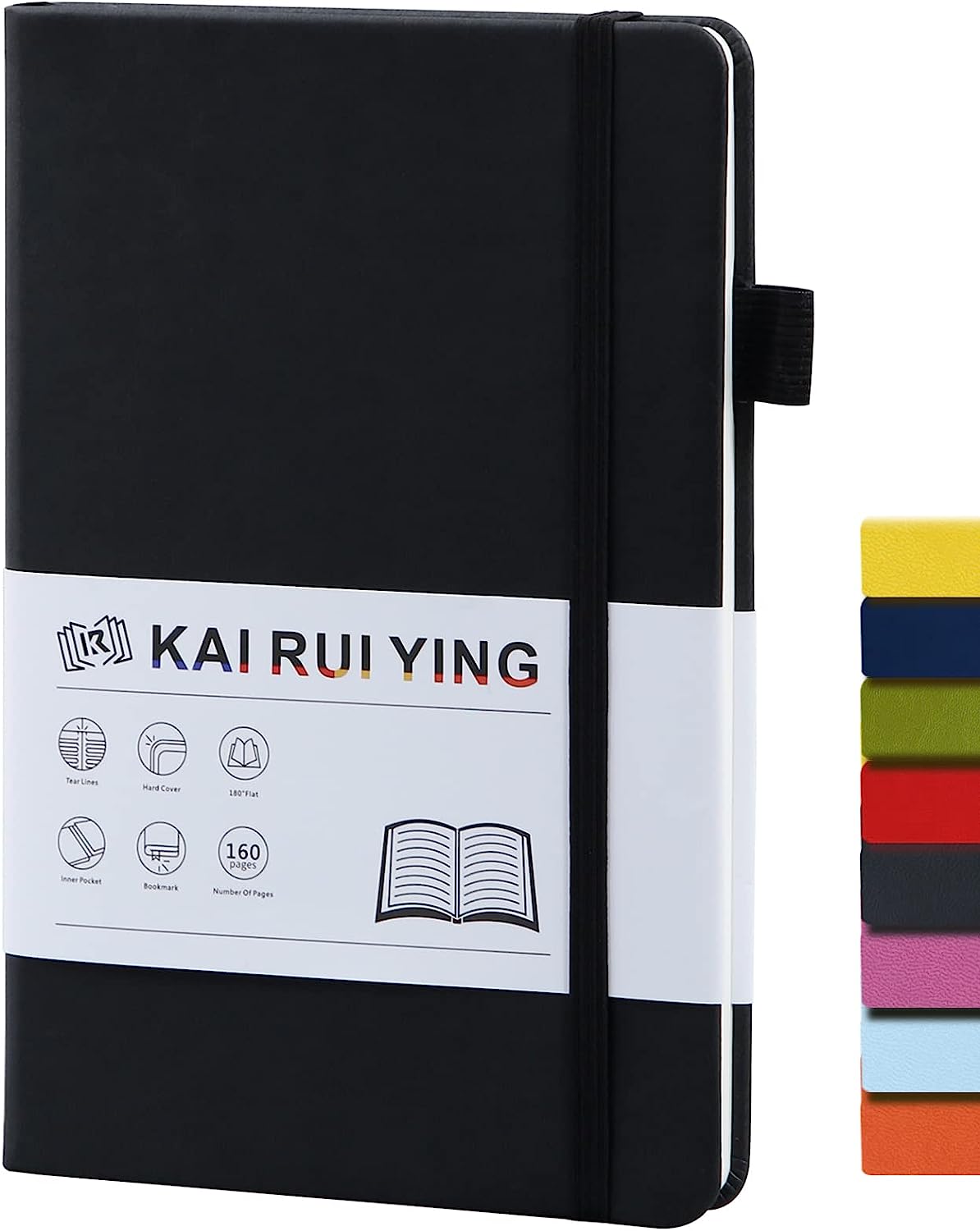 KaiRuiYing Journal Notebook with Pen Holder, A5 [...]