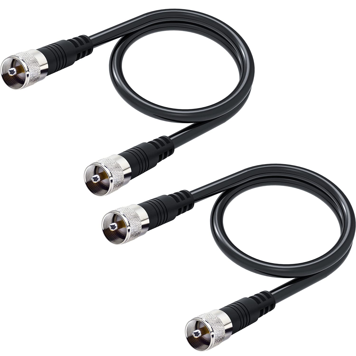 RG8x Jumper Cable, 2 Pack 2ft CB Coax Cable PL259 UHF [...]