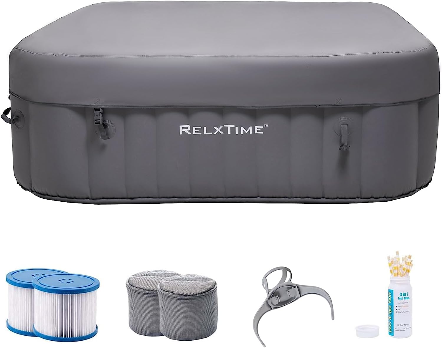 RELXTIME Inflatable Hot Tub Spa, 4-6 Person Blow Up [...]