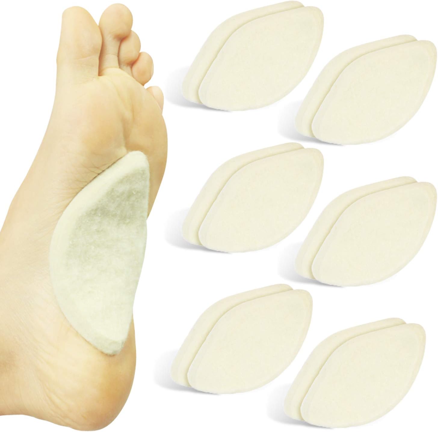 ViveSole Arch Support Pads (12 Pack) Adhesive Felt [...]