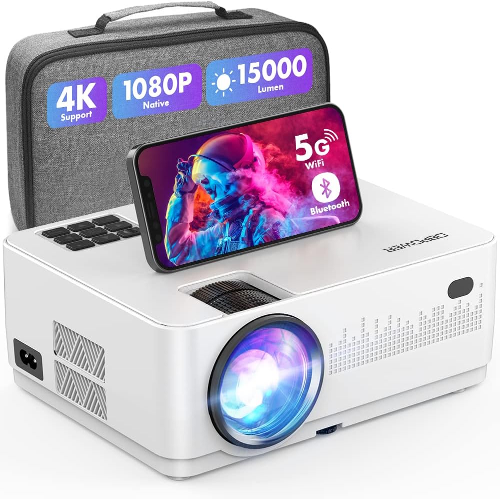 5G WiFi Bluetooth Projector 4K Supported, DBPOWER [...]
