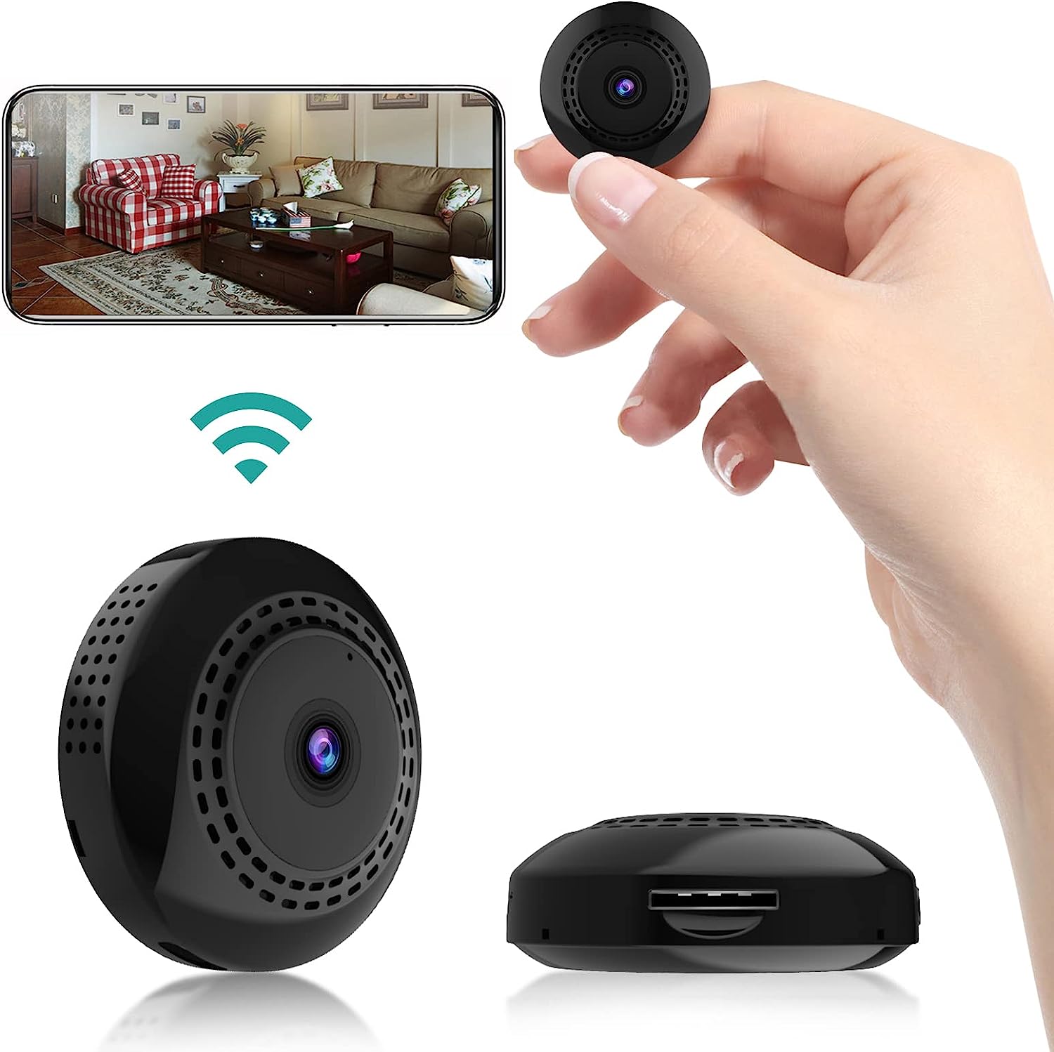 Mini Spy Camera WiFi Wireless Hidden Cameras for Home [...]