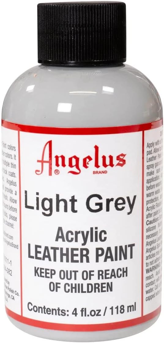 Angelus Acrylic Leather Paint, 4 oz, Light Grey