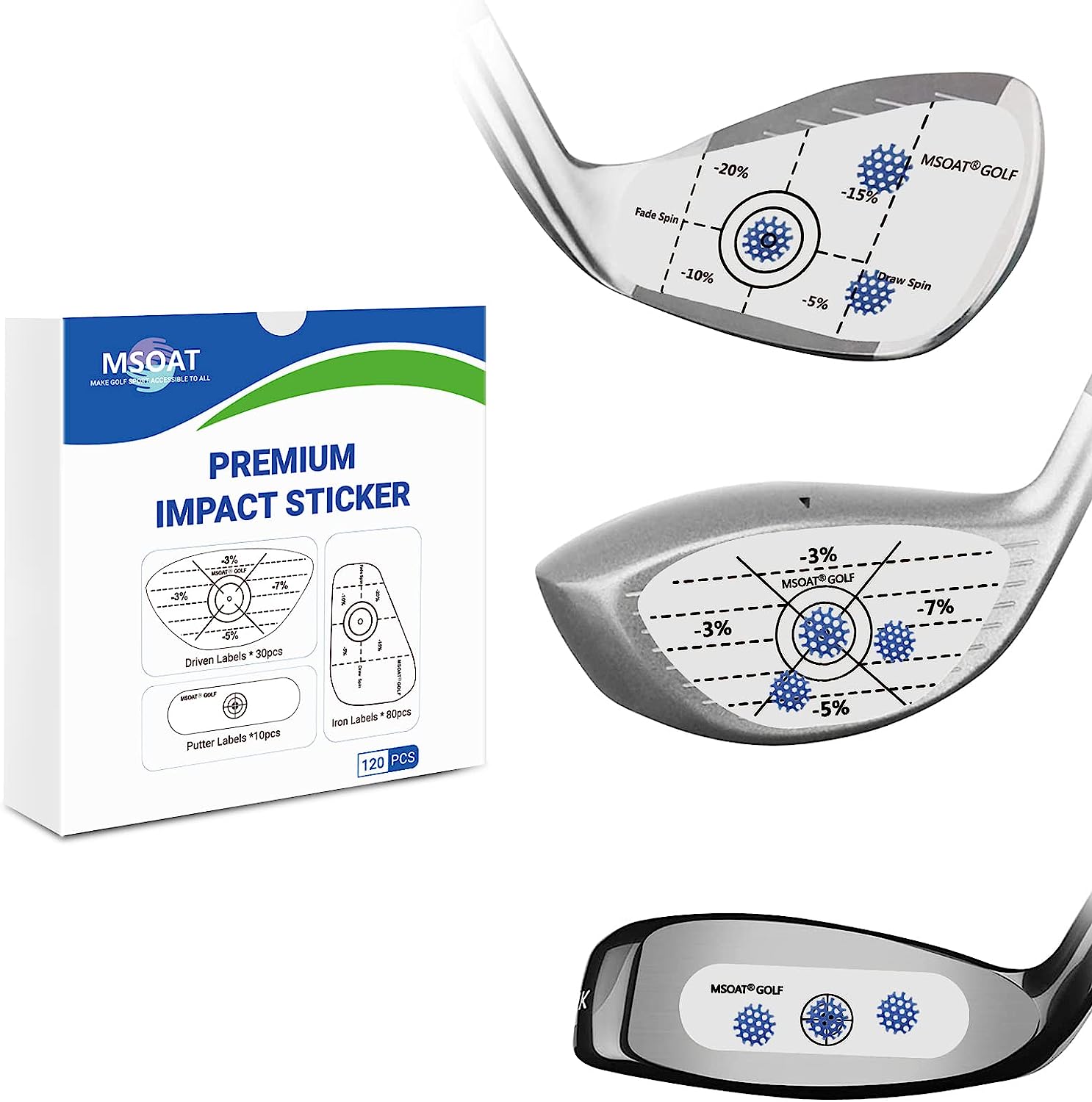 MSOAT Golf Impact Tape Set 300 Pcs, Self-Teaching [...]