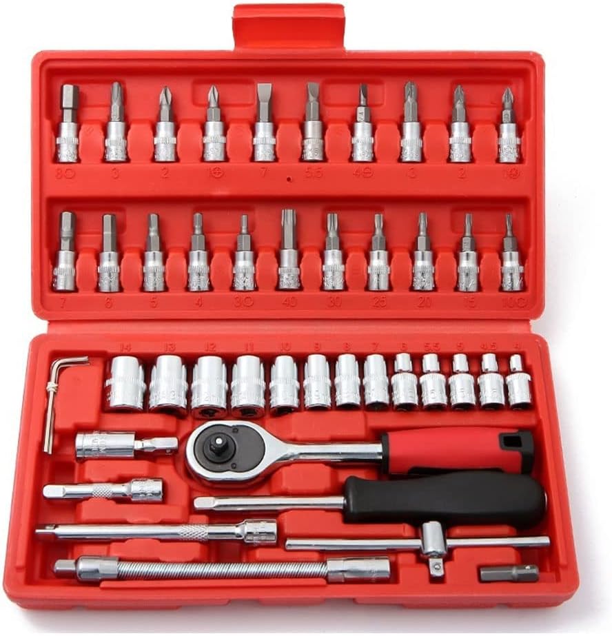 YWHWLX 46 Pieces 1/4 in. Drive Ratchet Socket Wrench [...]