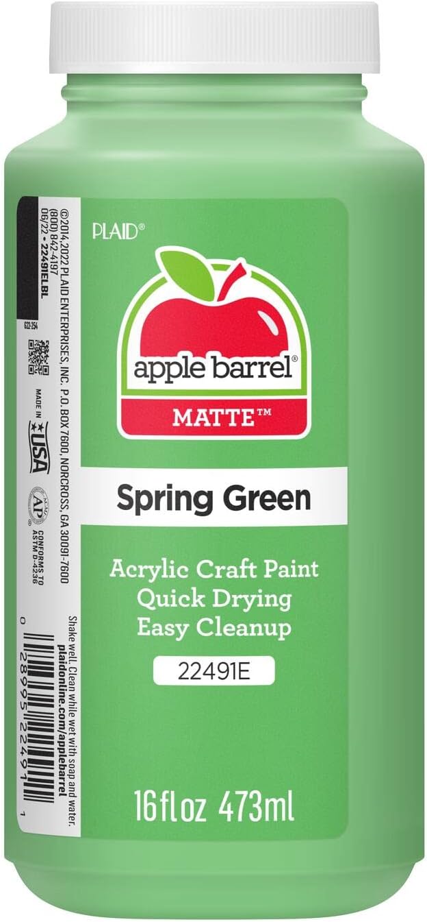 Apple Barrel 22491E ACRYLIC PAINT, 16 oz, Spring Green