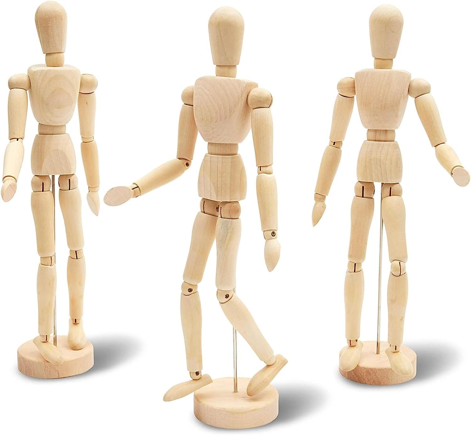 3 Pack Posable Art Figure Model, Flexible Wooden [...]