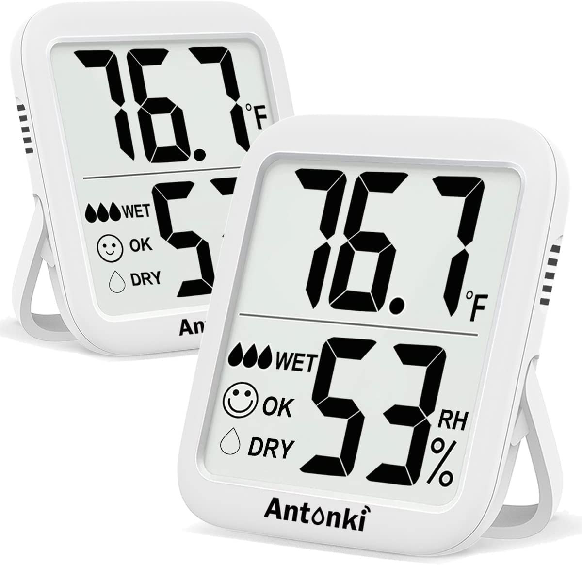 Antonki Room Thermometer for Home, 2 Pack Digital [...]